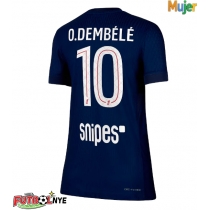 Camiseta Paris Saint-Germain Ousmane Dembele #10 Primera Equipación para mujer 2025-26 manga corta